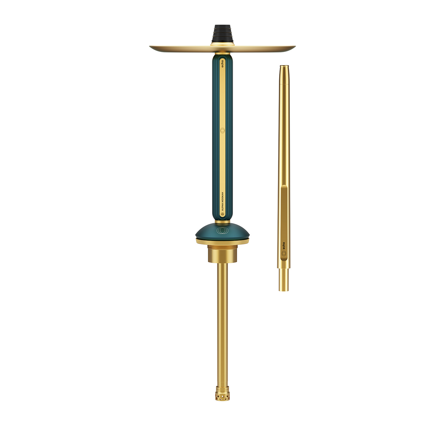 кальян alpha hookah - echo gold emerald green — Hookah Market кальян alpha hookah - echo gold emerald green