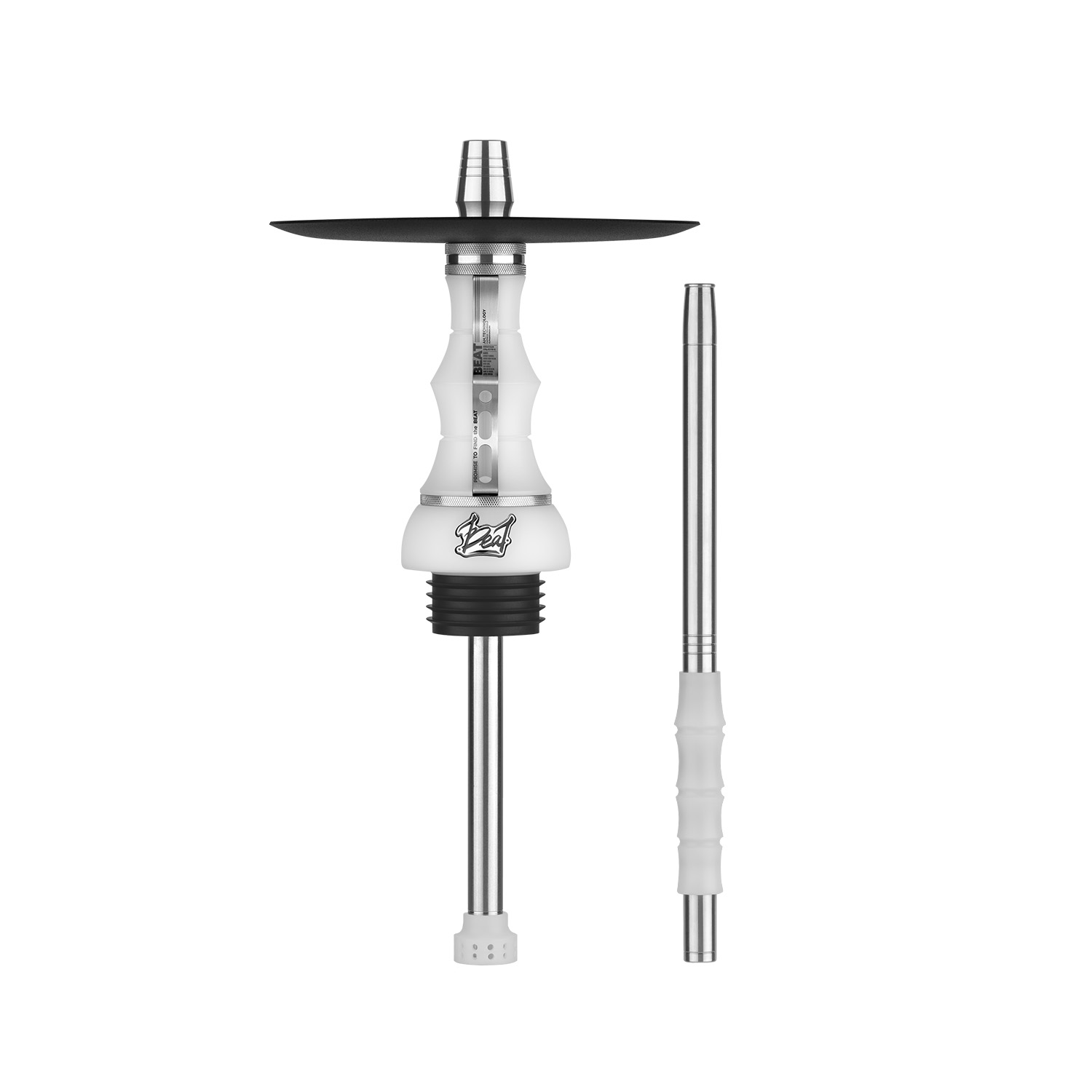  кальян alpha hookah - beat white (silver) 
