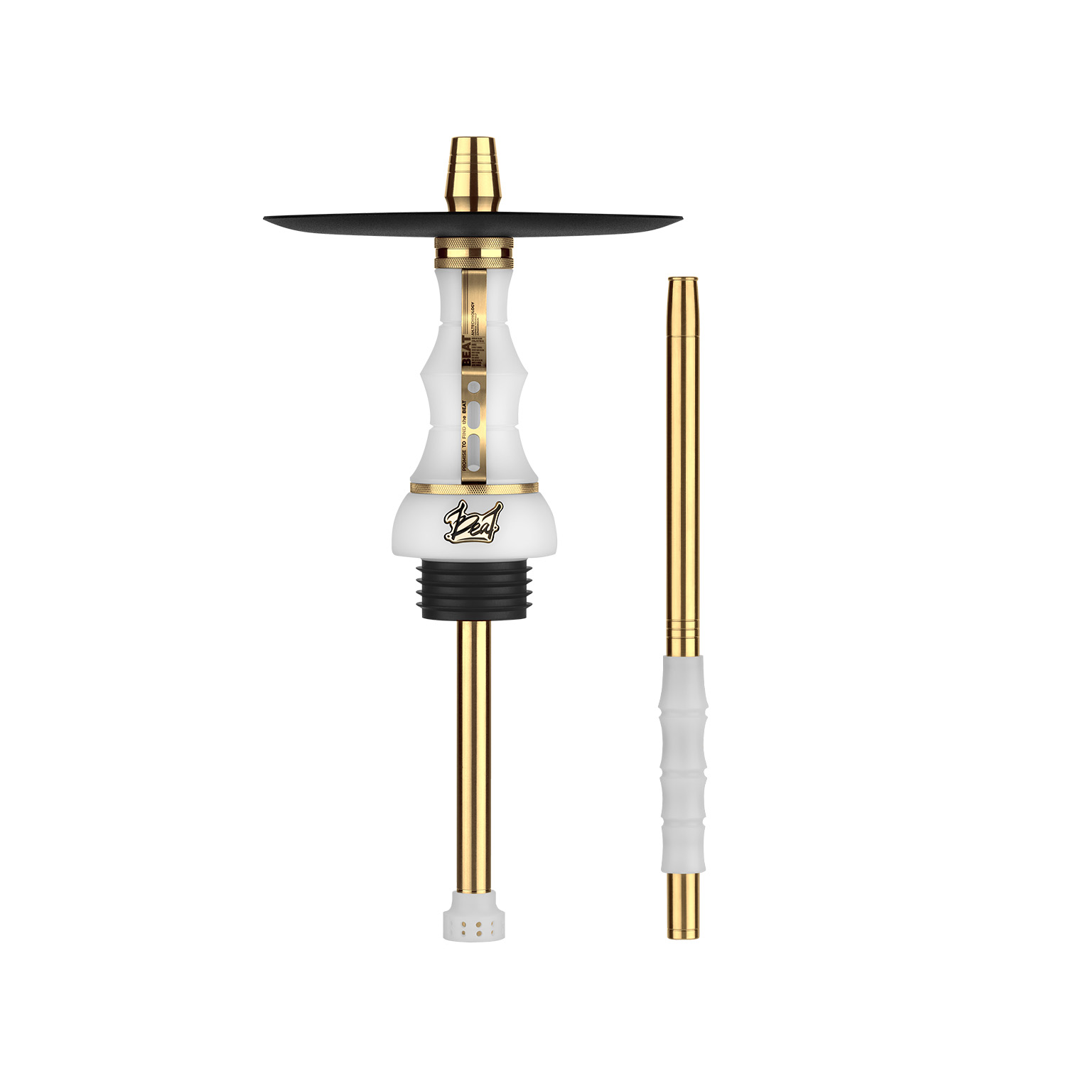  кальян alpha hookah - beat white (gold) 
