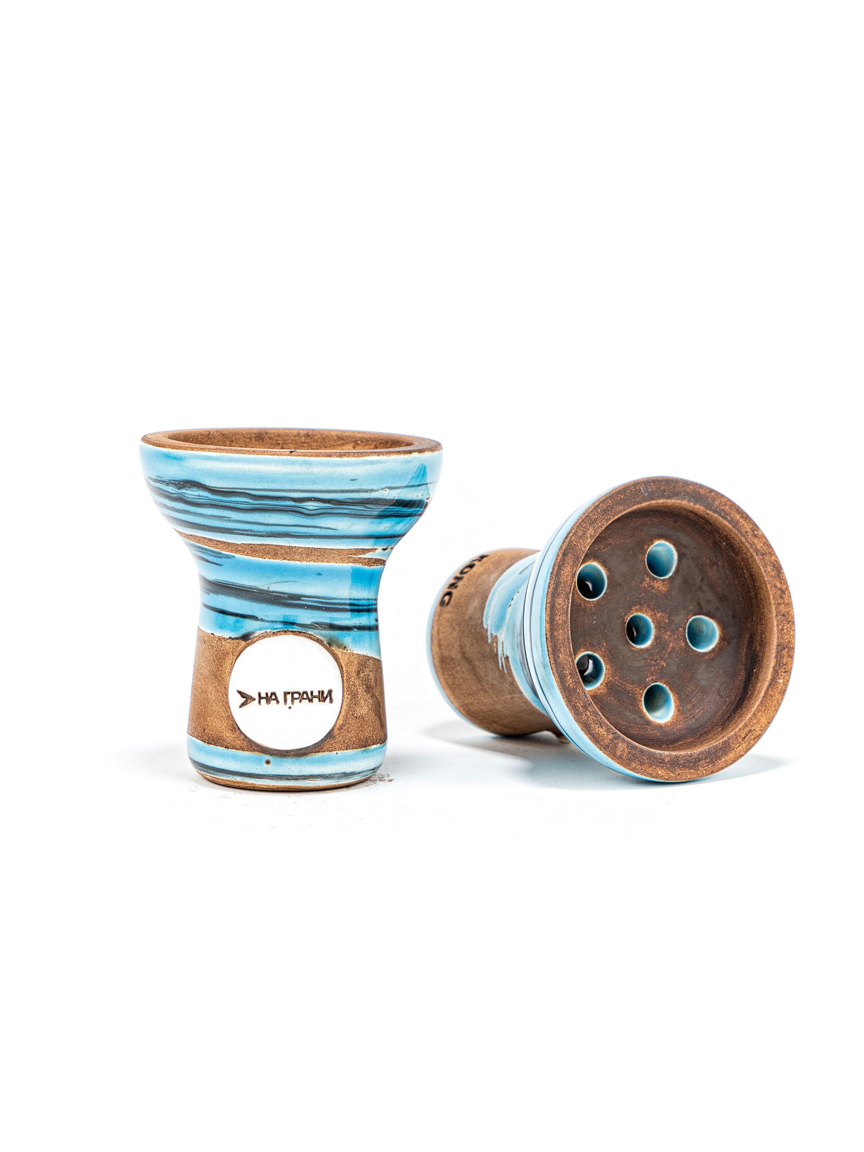 чаша kong x на грани (blue-black) — Hookah Market чаша kong x на грани (blue-black)