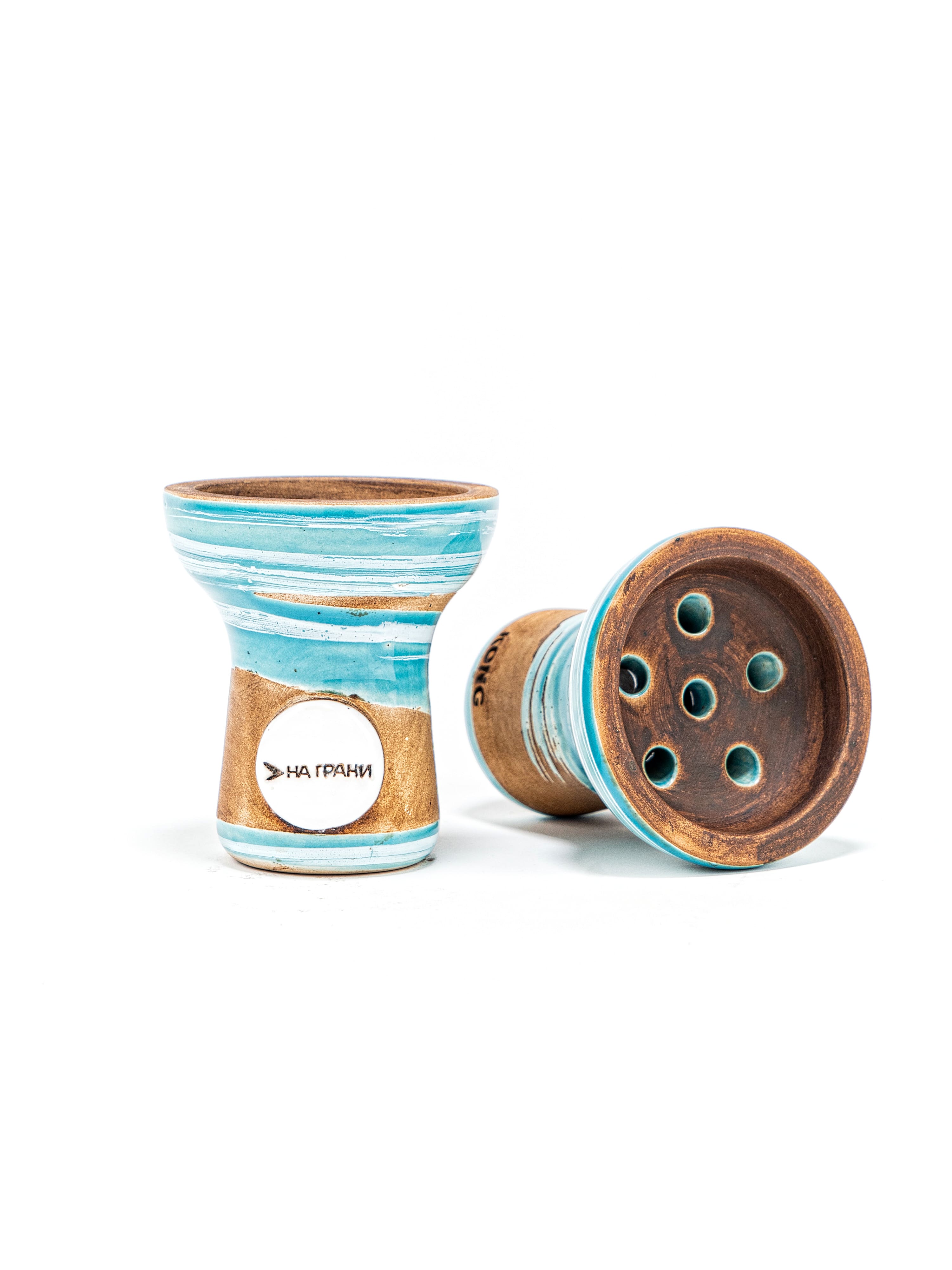 чаша kong x на грани (blue-white) — Hookah Market чаша kong x на грани (blue-white)